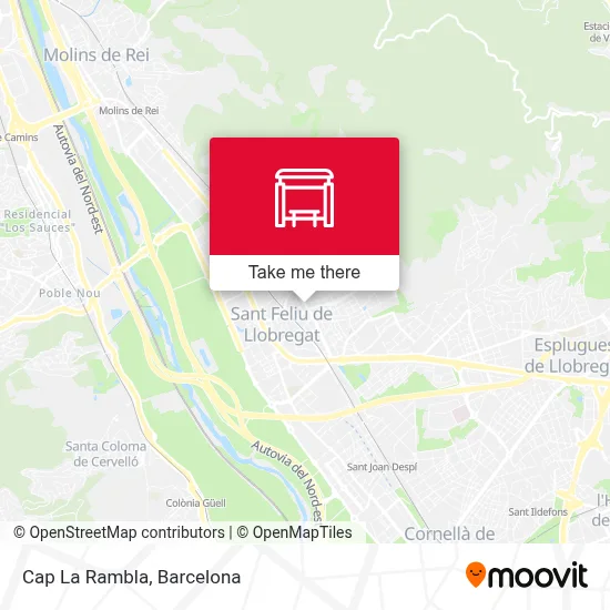 Cap La Rambla map