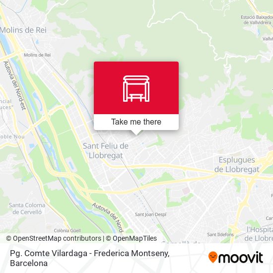 Pg. Comte Vilardaga - Frederica Montseny map