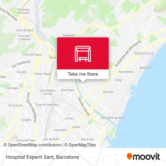 Hospital Esperit Sant map