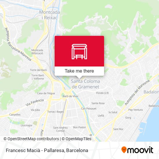 Francesc Macià - Pallaresa map