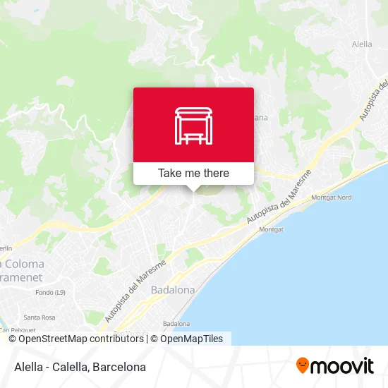 Alella - Calella map