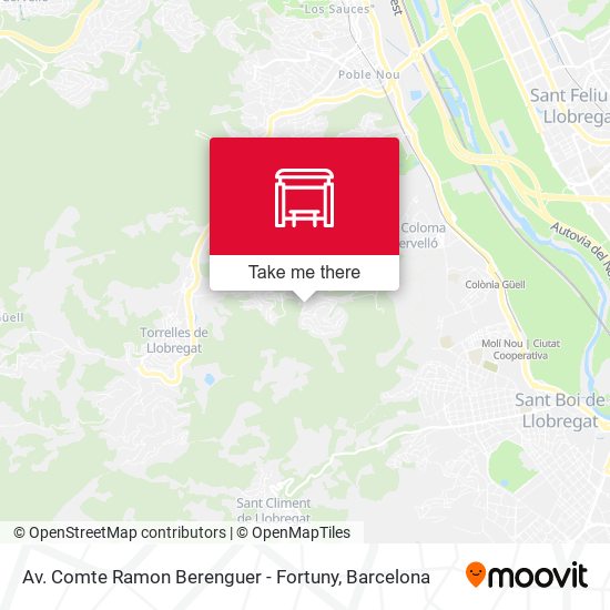 Av. Comte Ramon Berenguer - Fortuny map