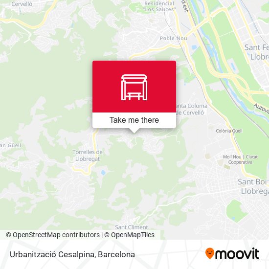 Urbanització Cesalpina map