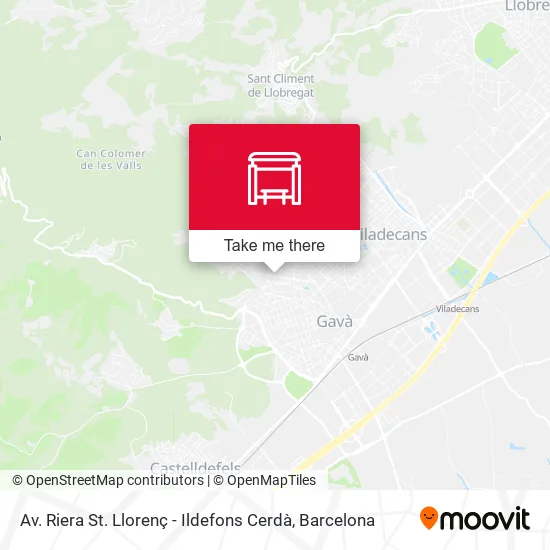 Av. Riera St. Llorenç - Ildefons Cerdà map