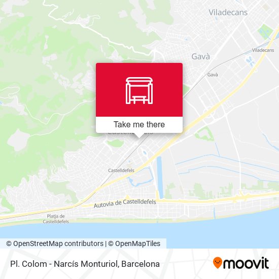 Pl. Colom - Narcís Monturiol map