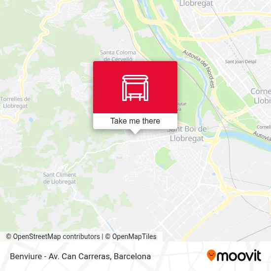 Benviure - Av. Can Carreras map