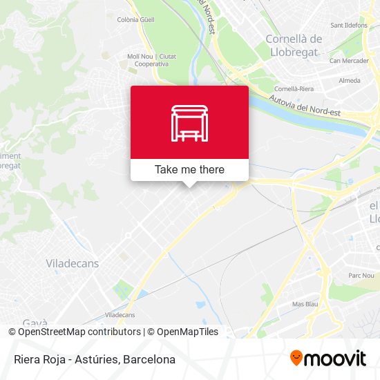 Riera Roja - Astúries map