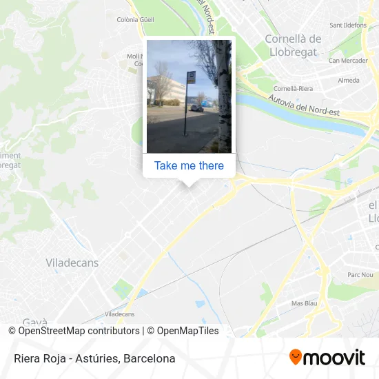 Riera Roja - Astúries map