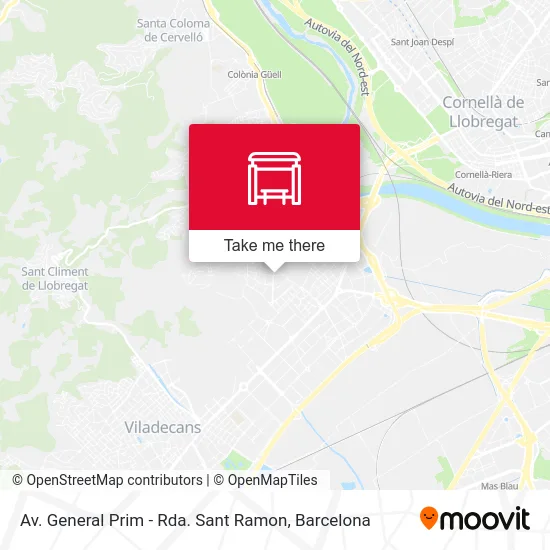 mapa Av. General Prim - Rda. Sant Ramon