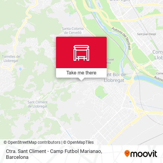 Ctra. Sant Climent - Camp Futbol Marianao map