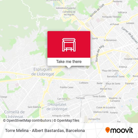Torre Melina - Albert Bastardas map