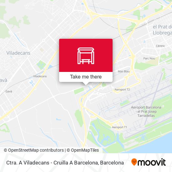 Ctra. A Viladecans - Cruilla A Barcelona map
