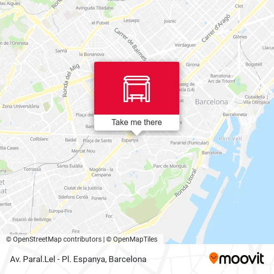 Av. Paral.Lel - Pl. Espanya map