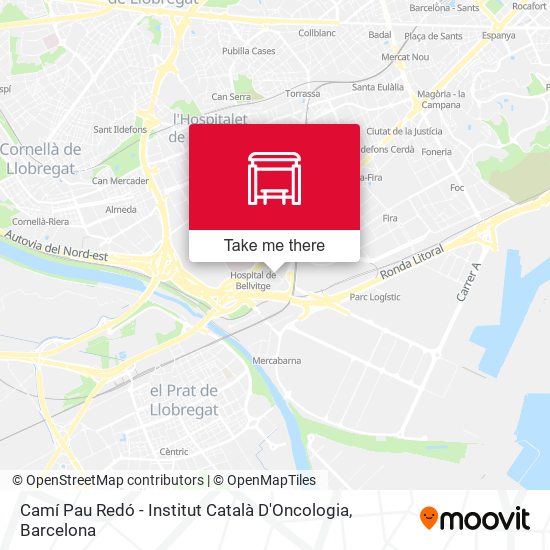 Camí Pau Redó - Institut Català D'Oncologia map
