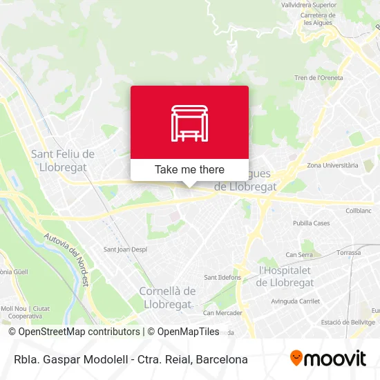 mapa Rbla. Gaspar Modolell - Ctra. Reial