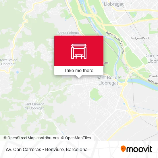 mapa Av. Can Carreras - Benviure
