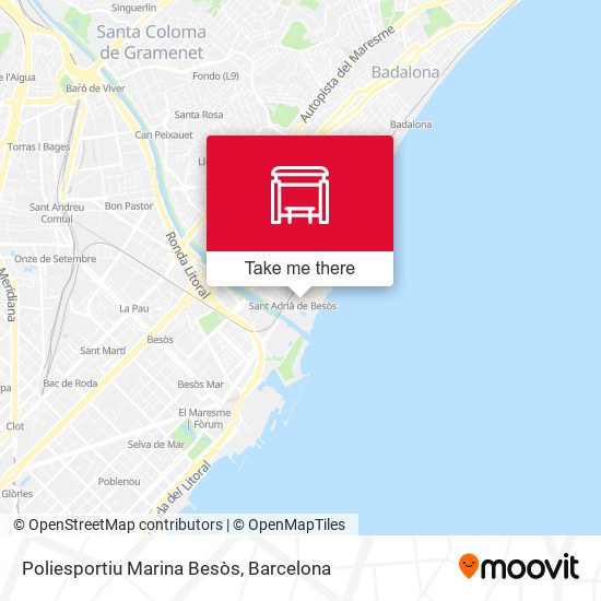 Poliesportiu Marina Besòs map