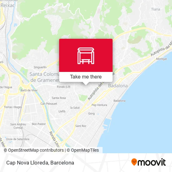 Cap Nova Lloreda map