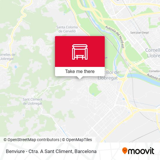 Benviure - Ctra. A Sant Climent map