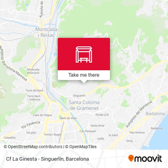 Cf La Ginesta - Singuerlín map