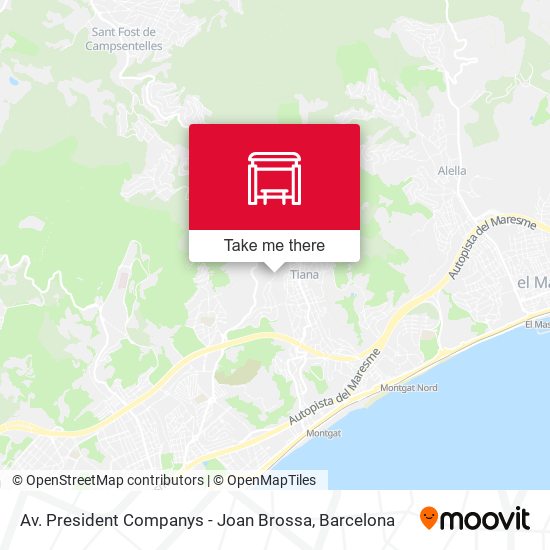 Av. President Companys - Joan Brossa map