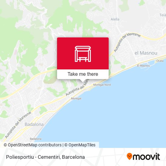 Poliesportiu - Cementiri map
