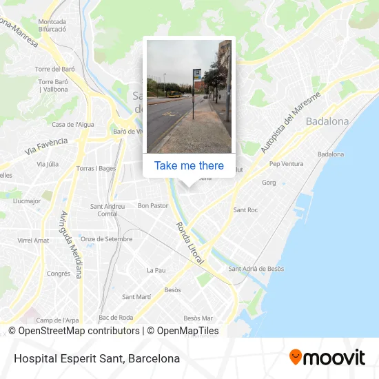 Hospital Esperit Sant map