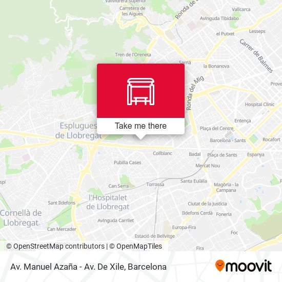 Av. Manuel Azaña - Av. De Xile map