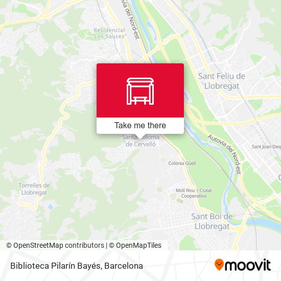 Biblioteca Pilarín Bayés map