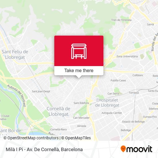 Milà I Pi - Av. De Cornellà map