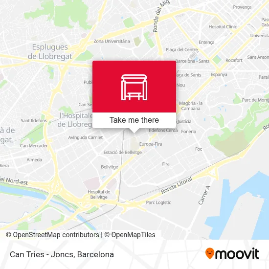 Can Tries - Joncs map