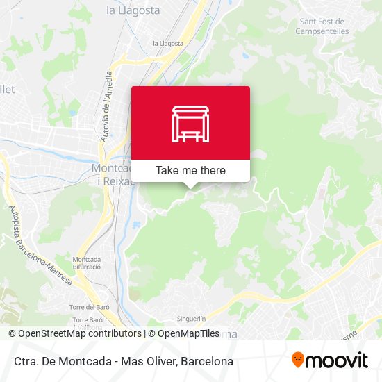 Ctra. De Montcada - Mas Oliver map