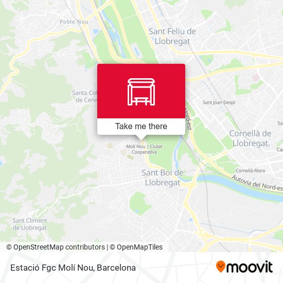 Estació Fgc Molí Nou map