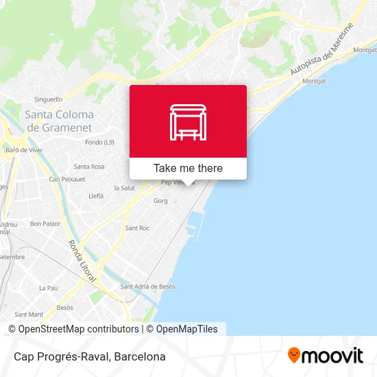 Cap Progrés-Raval map