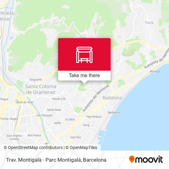 Trav. Montigalà - Parc Montigalà map