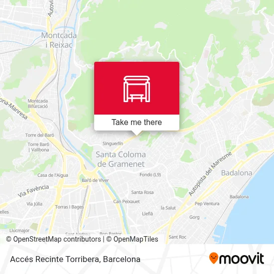 Accés Recinte Torribera map