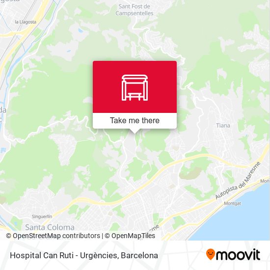 Hospital Can Ruti - Urgències map