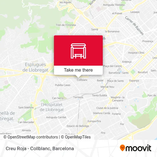 Creu Roja - Collblanc map