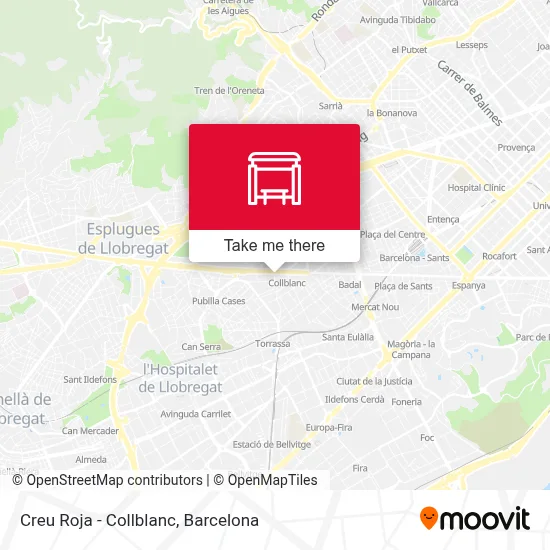 Creu Roja - Collblanc map