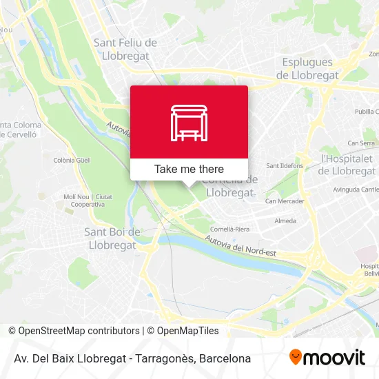 Av. Del Baix Llobregat - Tarragonès map