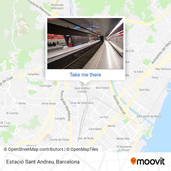 mapa Estació Sant Andreu