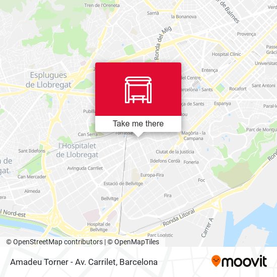 Amadeu Torner - Av. Carrilet map