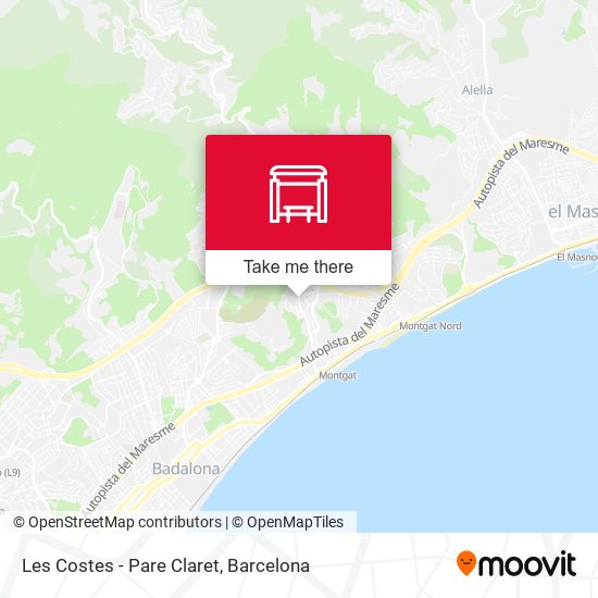 Les Costes - Pare Claret map