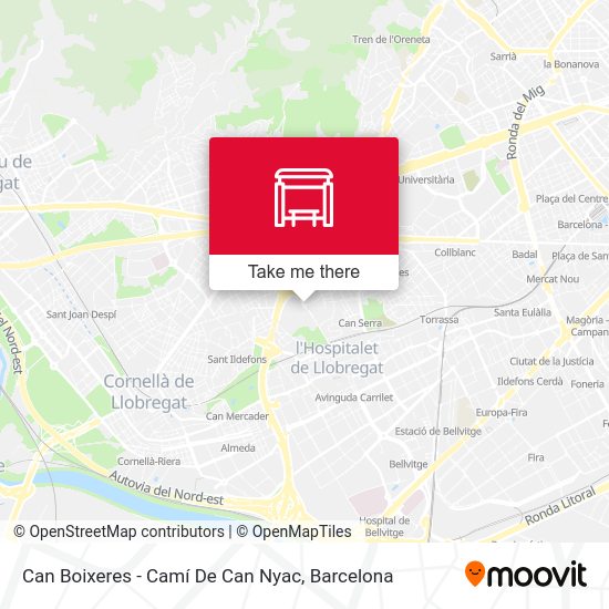 Can Boixeres - Camí De Can Nyac map