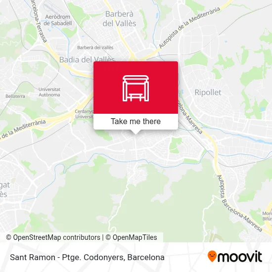 Sant Ramon - Ptge. Codonyers map