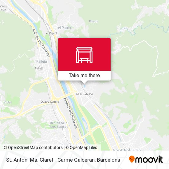 St. Antoni Ma. Claret - Carme Galceran map