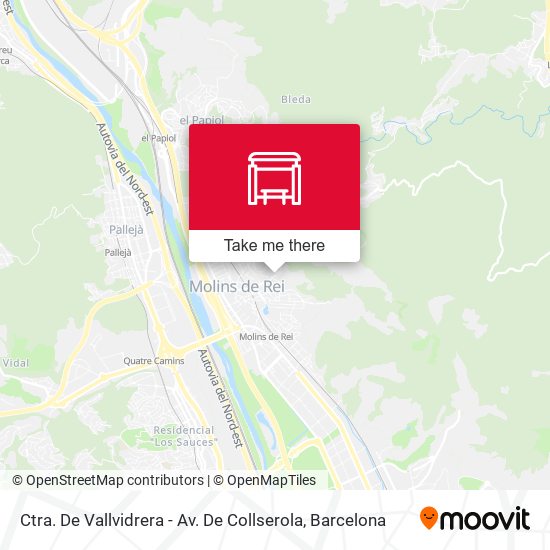 Ctra. De Vallvidrera - Av. De Collserola map