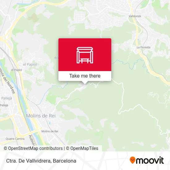 Ctra. De Vallvidrera map