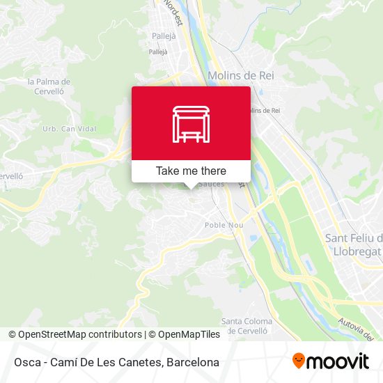 Osca - Camí De Les Canetes map