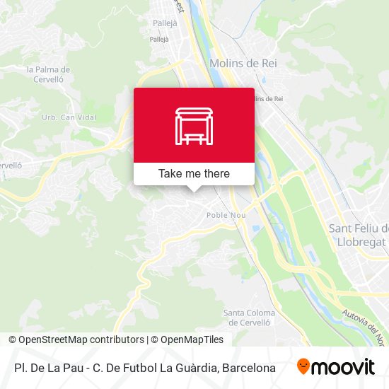 Pl. De La Pau - C. De Futbol La Guàrdia map